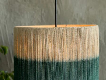 Afreen Green Hand Dyed Hanging Lamp | 18 x 10 inches Sale