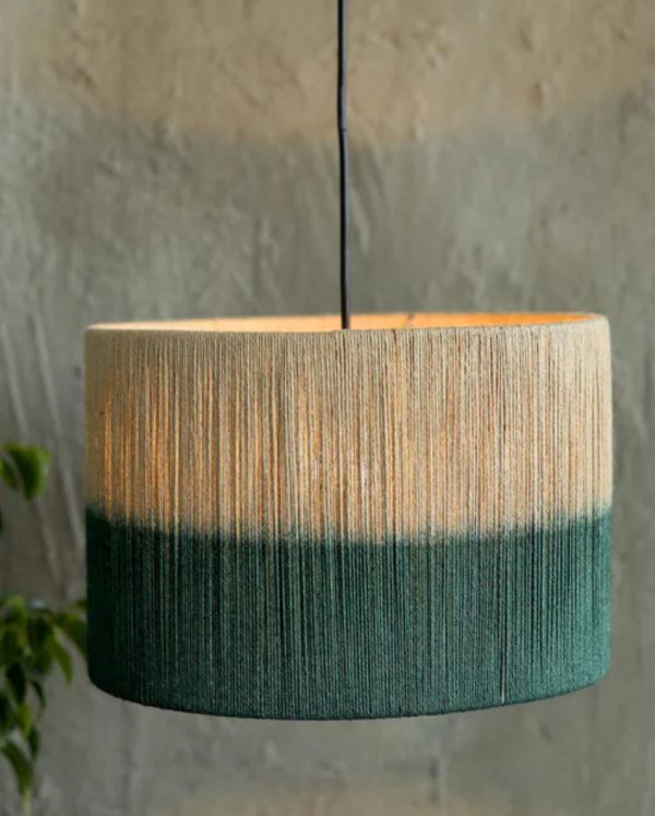 Afreen Green Hand Dyed Hanging Lamp | 18 x 10 inches Sale