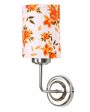 Elegant Cotton Shade Wall Mounted Lamp With Steel Base | 4 x 7 x 12 inches on Sale