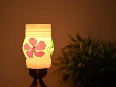 Camellia Designer LED Compatible Table Lamp With Glass Shade | 4 x 11 inches Online Hot Sale