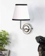 Contrast White & Black Cotton Wall Mounted Lamp With Steel Base | 7 x 6 x 10 inches Sale