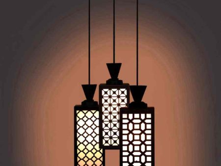 Clásico 3 Lights Foyer Wooden Pendant Ceiling Lamp | 8 x 4 x 35 inches Online