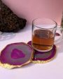 Gracious Brazilian Agate Stone Coasters | Multiple Colors | Set Of 2 | 4 inches Supply