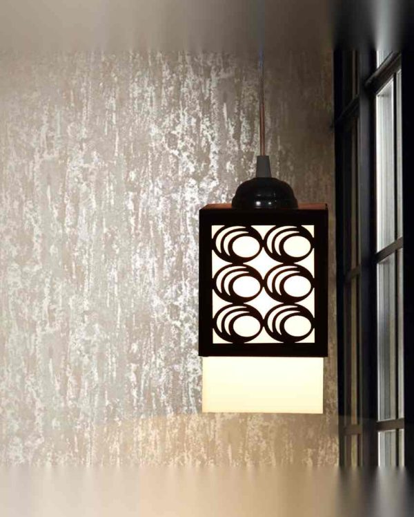 Estético 3 Lights Wooden Premium Hallway Ceiling Lamp | 5 x 6 x 32 inches For Sale