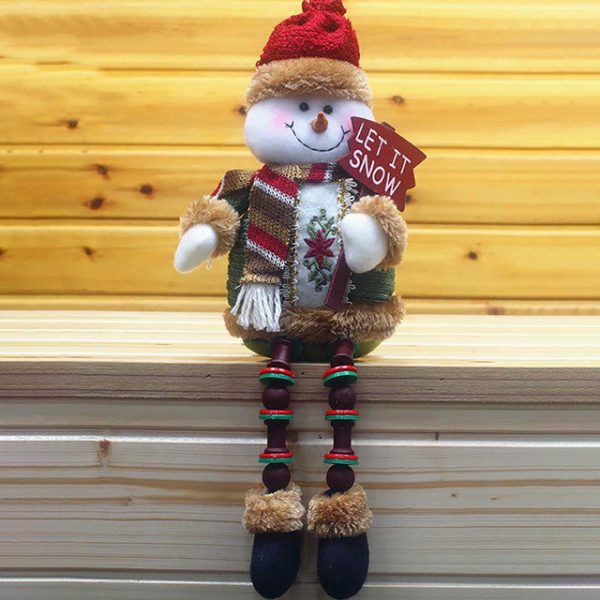 Cheerful Snowman Hanging Legs Table Decorative | 6 x 13 inches Cheap