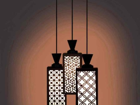 Artesanía 3 Lights Foyer Wooden Pendant Ceiling Lamp | 8 x 4 x 35 inches on Sale