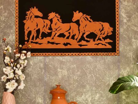 Running Ahead of Time Terracotta Wall Hanging | Zero Pricing Sale