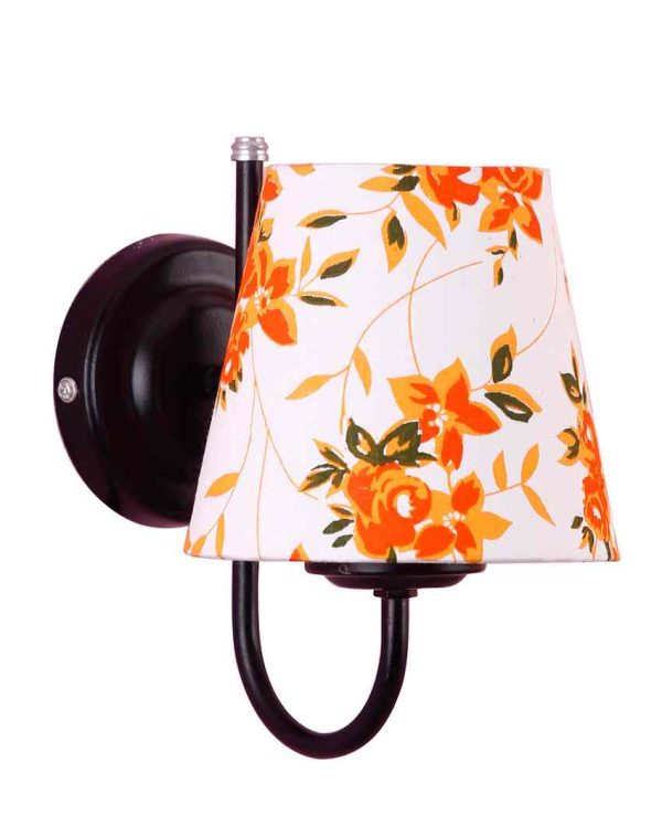 Elegant Unique Cotton Shade Wall Mounted Lamp With Iron Base | 6 x 8 inches Cheap