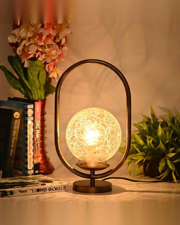 Aloe Oval Shape Color Table Lamp with Glass Shade | 8 x 13 inches Fashion