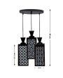 Elegancia 3 Lights Foyer Wooden Pendant Ceiling Lamp | 8 x 4 x 35 inches For Sale