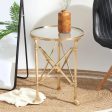 knobbed Metal Weave Table | 17 x 23 inches Cheap