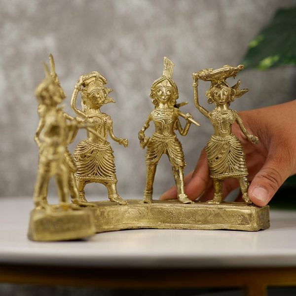 Exquisite Brass Dhokra Art Farmers Set | 9 Inches Online