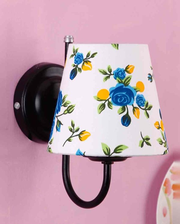 Artistic Unique Cotton Shade Wall Mounted Lamp with Iron Base | 6 x 8 inches Online