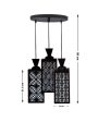 Cálido Wooden Pendant 3 Lights Foyer Ceiling Lamp | 8 x 4 x 35 inches Cheap