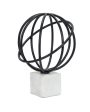 Black Iron Cosmic Wired Globe Décor Object | 9 x 8 x 11 inches For Discount