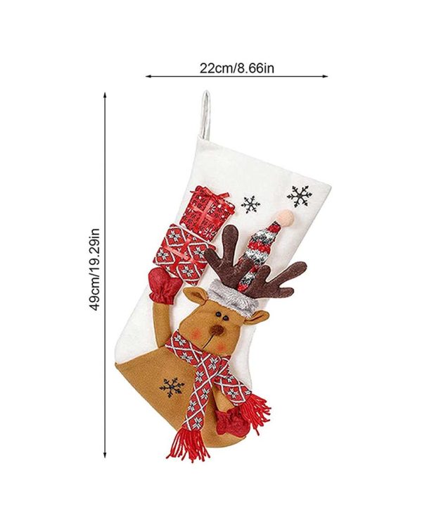 Cozy Reindeer Christmas Stocking | 22 x 10 x 5 inches Discount