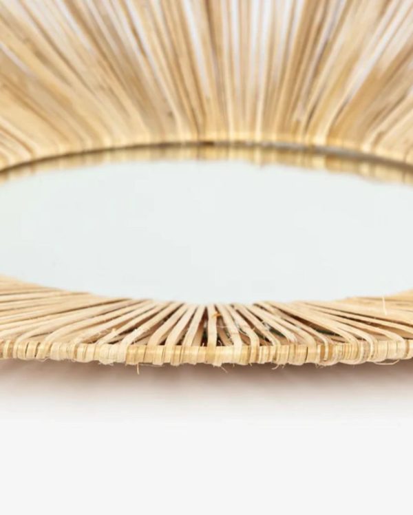 Round Naturan Rattan Mirror  | 24 x 24 inches Hot on Sale