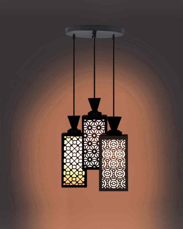 Air 3 Lights Wooden Premium Foyer Ceiling Lamp | 8 x 4 x 35 inches on Sale