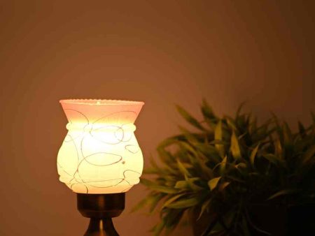 Aster Designer LED Compatible Table Lamp With Glass Shade | 4 x 10 inches on Sale