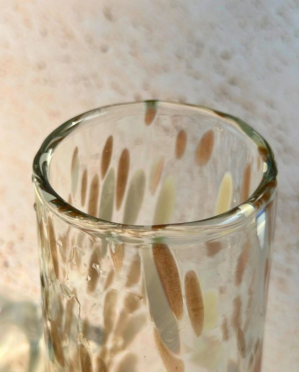 Vintage White & Gold Highball Glasses Set Of 2 Sale