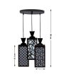 Decorativo 3 Lights Wooden Pendant Foyer Ceiling Lamp | 8 x 4 x 35 inches Cheap