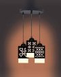 Elegante 3 Lights Wooden Premium Hallway Ceiling Lamp | 5 x 6 x 32 inches For Discount