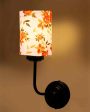 Elegant Refined Cotton Shade Wall Mounted Lamp With Iron Base | 7 x 4 x 12 inches on Sale