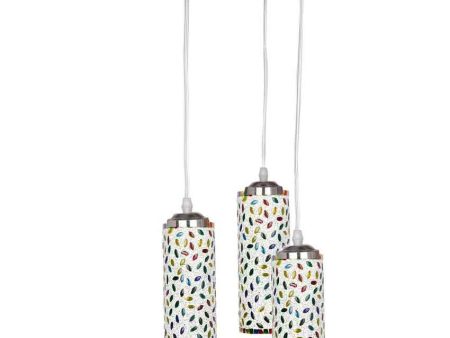 Contemporary Triple Glass Shade Pendant Light Ceiling Lamp | 13 x 13 x 32 inches Supply