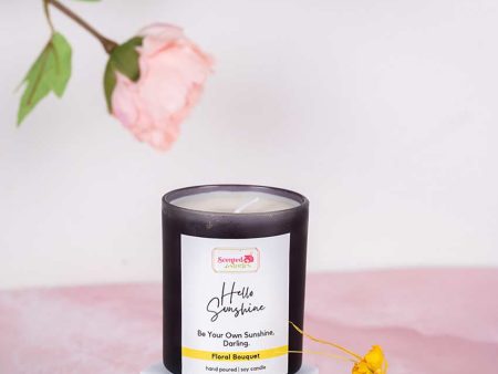 Hello Sunshine Positivity Candle Bright Citrus Scent for Cheerfulness | 22.86 x 20.32 cm   9 x 8 inches Online Sale