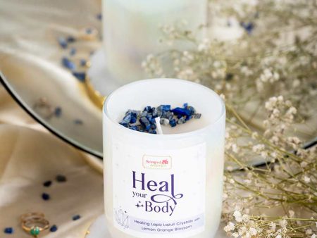 Heal Your Body Crystal Candle Wellness with Healing Crystals | 22.86 x 20.32 cm   9 x 8 inches Online Sale