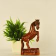 Racing Towards Greatness Wooden Horse Showpiece For Discount