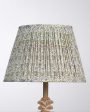 Elegant White & Green Cotton Fabric and Coated Frame Block Print Empire Lampshade Cheap