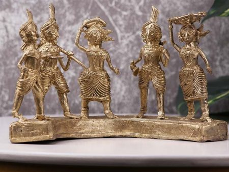 Exquisite Brass Dhokra Art Farmers Set | 9 Inches Online