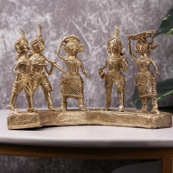 Exquisite Brass Dhokra Art Farmers Set | 9 Inches Online