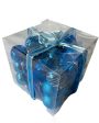 Radiant Cobalt Blue Shiny Metallic Christmas Ornaments | 10 x 10 inches Cheap