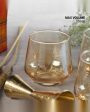 Sophisticated Golden Whiskey Glass | Set of 6 | 370 ML Online Sale