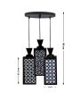 Estiloso 3 Lights Foyer Wooden Pendant Ceiling Lamp | 8 x 4 x 35 inches Fashion