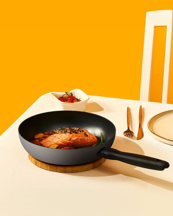 Modern Bauhaus Nonstick Open Frypan | 14 x 9 x 8 Inches For Discount