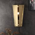 Tri-Angular Antique Brass Wall Lamp | 7 x 6 x 13 inches Fashion