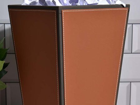 Stylish Faux Leather with Unique Design Dustbin | 5 L | 9 x 12 inches Fashion