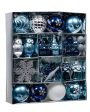 Stylish Silver & Blue Christmas Balls Set | 15 x 5 inches Sale