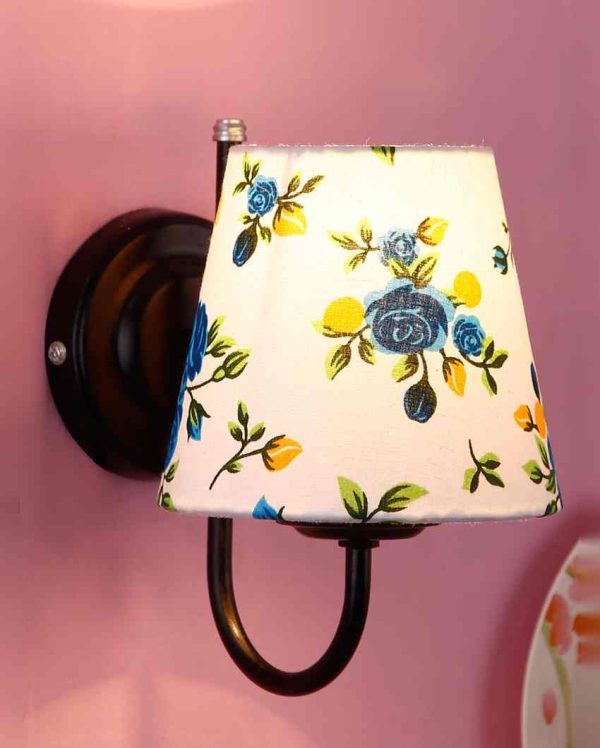 Artistic Unique Cotton Shade Wall Mounted Lamp with Iron Base | 6 x 8 inches Online