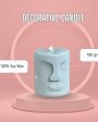 Face Statue Vanilla Coconut Soy Wax Candle| Grey | Single | 7 x 5 cm   3 x 2 inches Online now