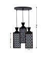 Eleganz 3 Lights Foyer Wooden Pendant Ceiling Lamp | 8 x 4 x 35 inches Online now