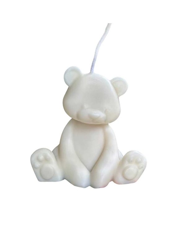 Adorable Teddy Soy Wax Candle | Set of 2 | 10.2 x 7.6 x 5.1 cm   4 x 3 x 2 inches on Sale