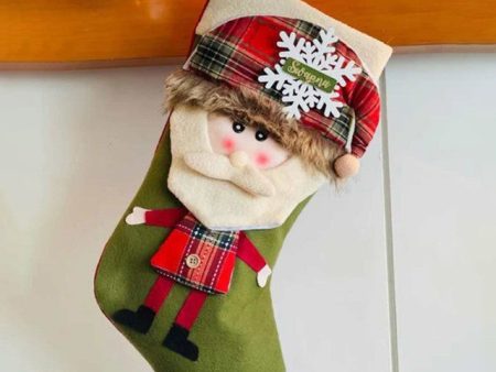 Jolly Big Santa Face Christmas Stocking | 22 x 10 x 5 inches Discount