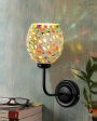 Elegant Mosaic Glass Shade Wall Mounted Lamp With Iron Base | 9 x 4 x 13 inches Discount