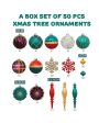 Vibrant Maroon, Green & White Christmas Ball Ornaments | 15 x 5 inches on Sale