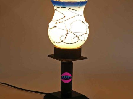 Begoniaa Decorative Wooden Table Lamp with Glass Shade | 5 x 10 inches Hot on Sale