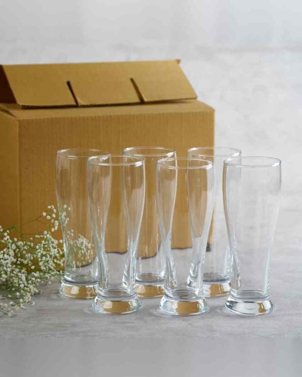 Crystal Transparent Beer Glass | Set of 6 | 460 ML For Sale